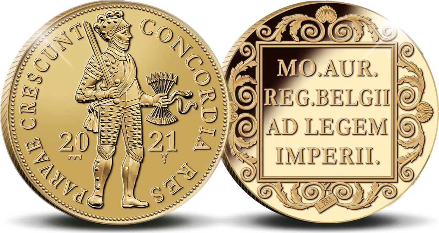 gouden-dukaat-2021-a-Willem Alexander Gouden enkele dukaat met foutieve keerzijde