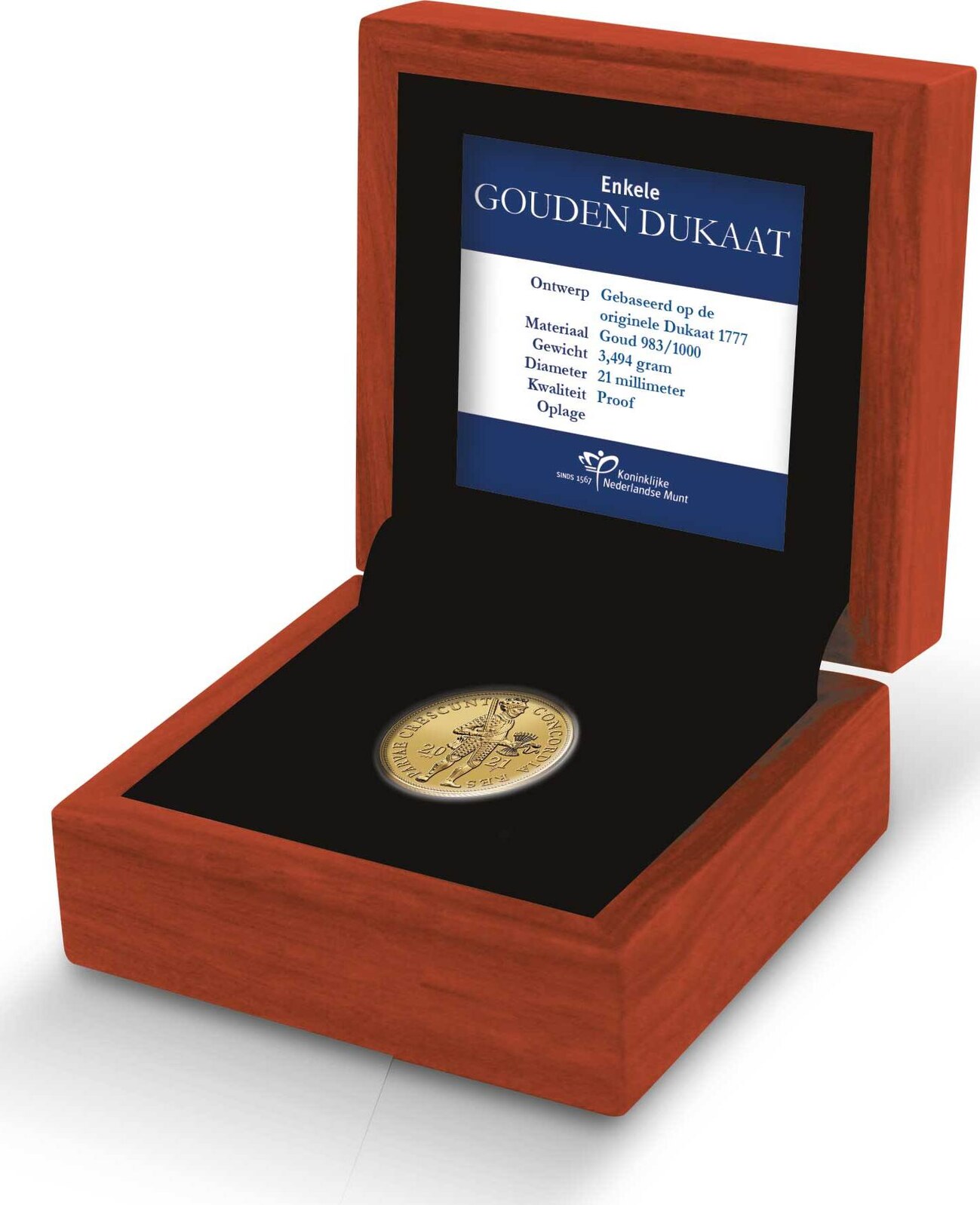 gouden-enkele-dukaat-2021a Gouden enkele Dukaat 2021 met foutieve keerzijde