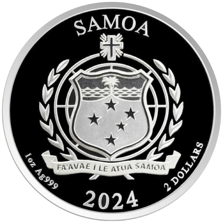 Samoa golden eagle 1 oz zilver 2024 -back