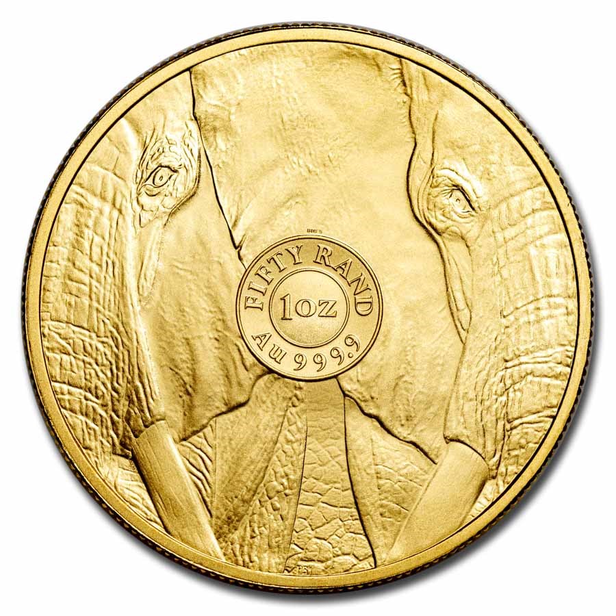 big five elephant 1 oz goud 2024 -back big five