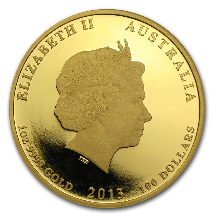 year of the snake lunar II 2013 1 oz -back