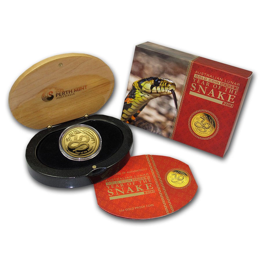 year of the snake lunar II 2013 1 oz -set