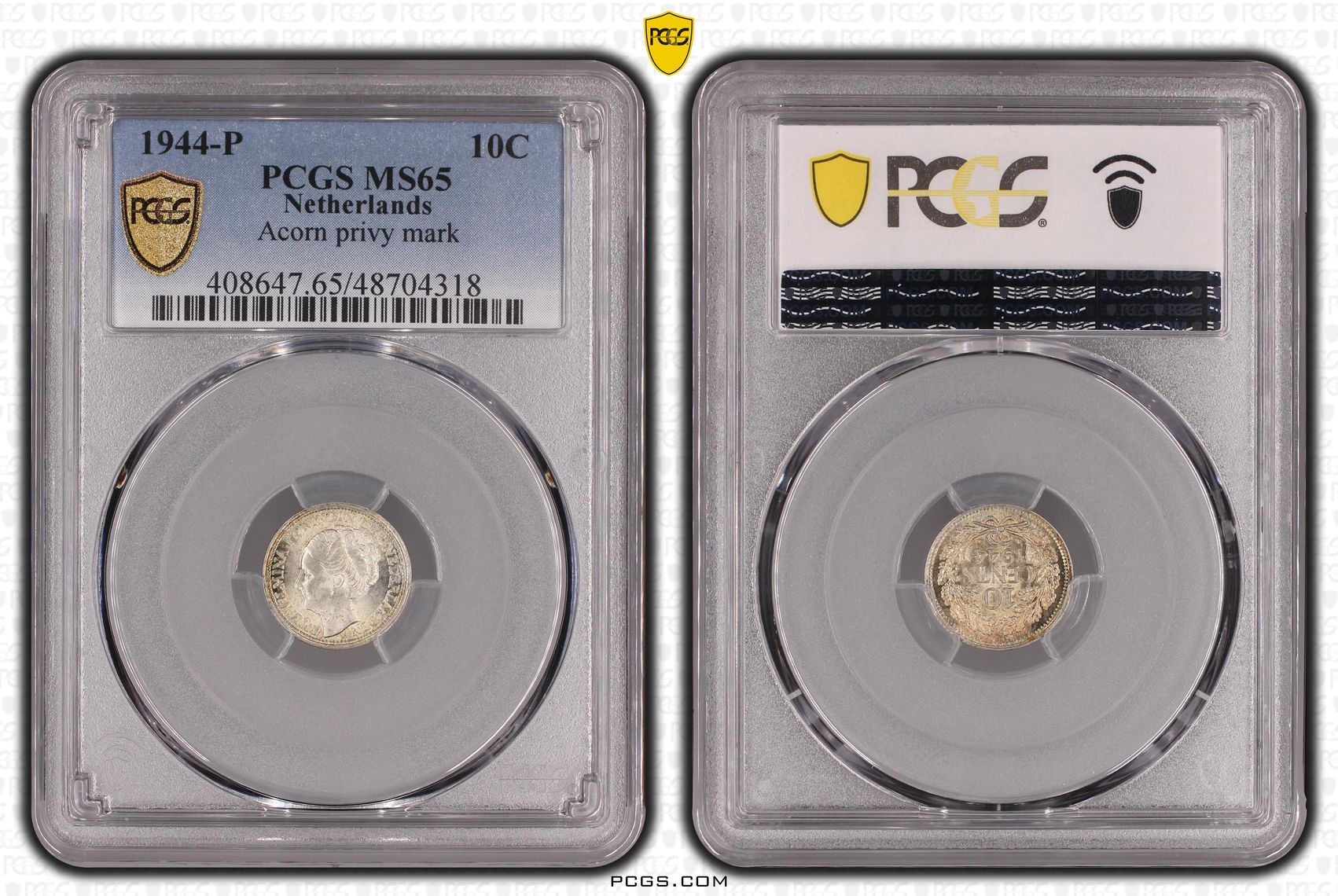 10 cent 1944 EP MS65 PCGS 10 cent 1944 EP MS65 PCGS