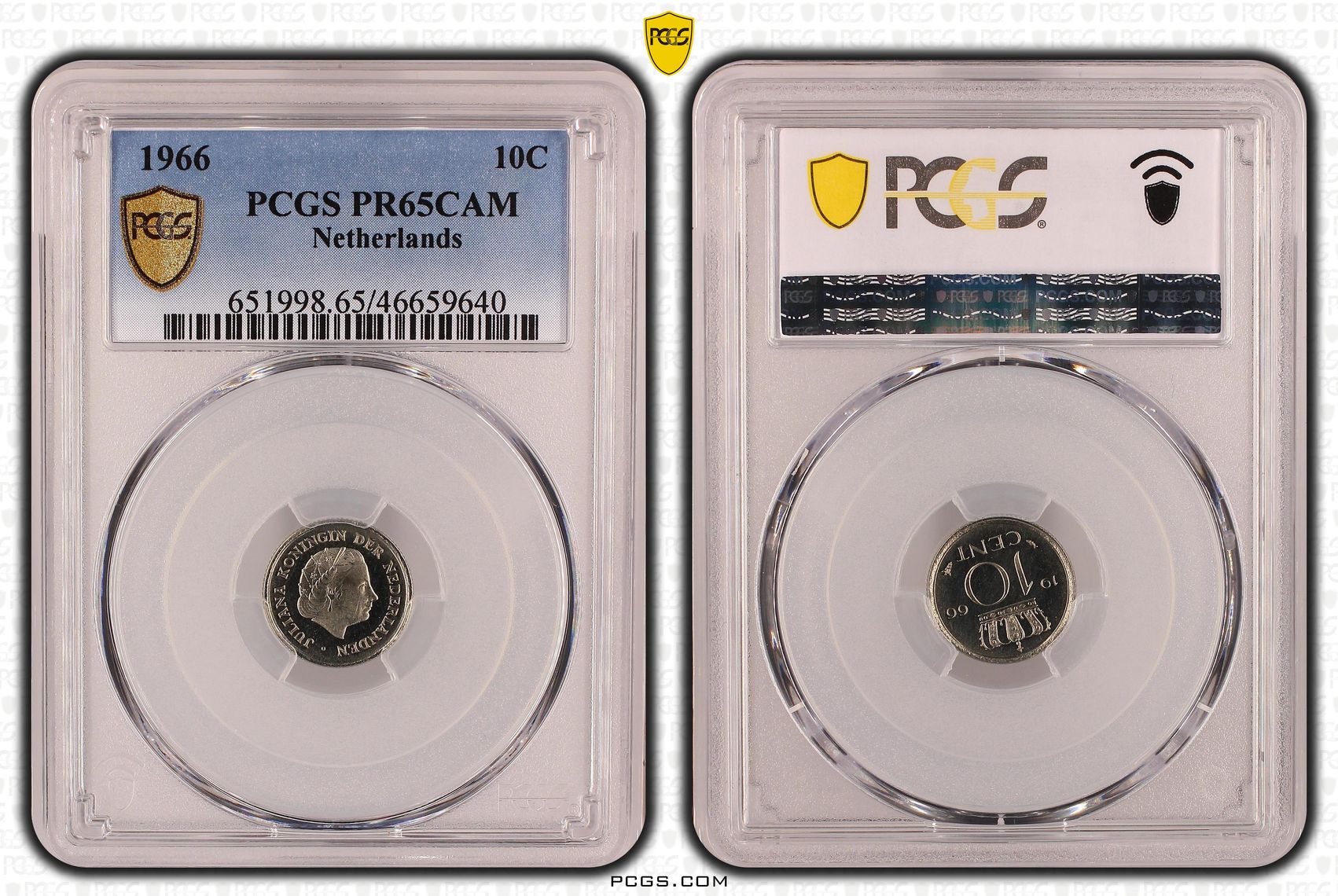 10 cent 1966 Proof PR65 CAM PCGS Juliana 10 cent 1966 Proof PR65 CAM PCGS