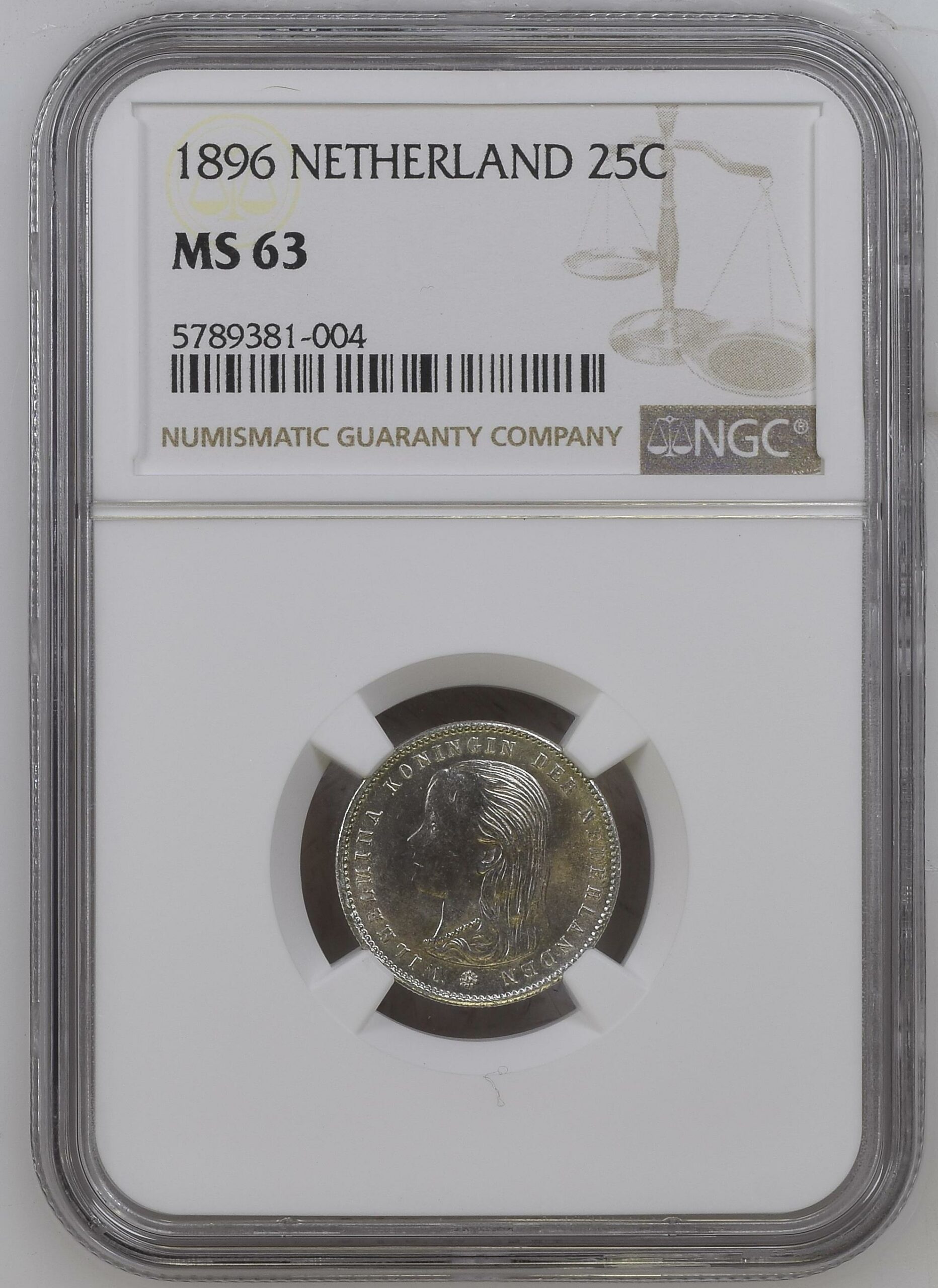 25 cent 1896 MS63 NGC 25 cent 1896 MS63 NGC