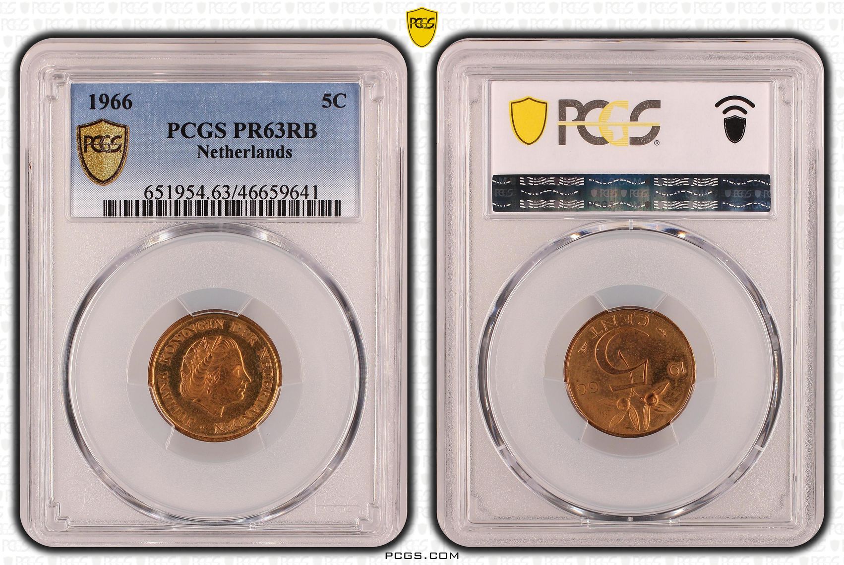 5 cent 1966 Proof PR63RB PCGS 5 cent 1966 Proof PR63RB PCGS