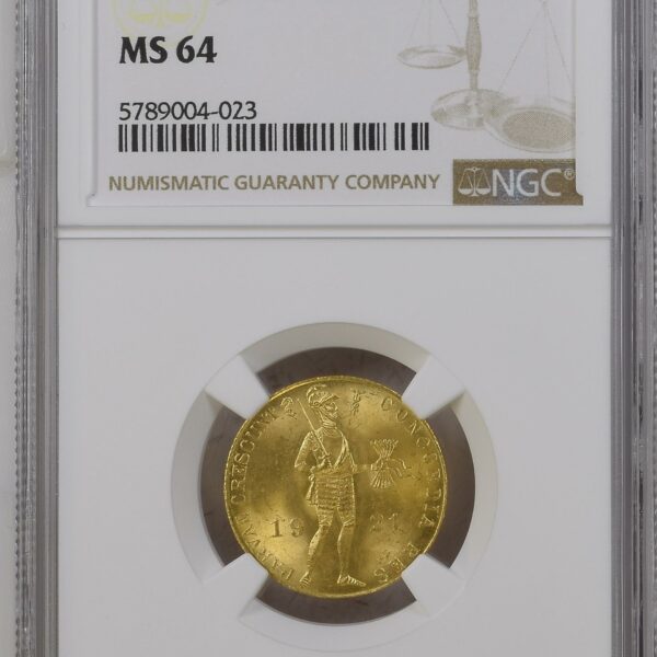 Gouden dukaat 1921 MS64 NGC Juliana