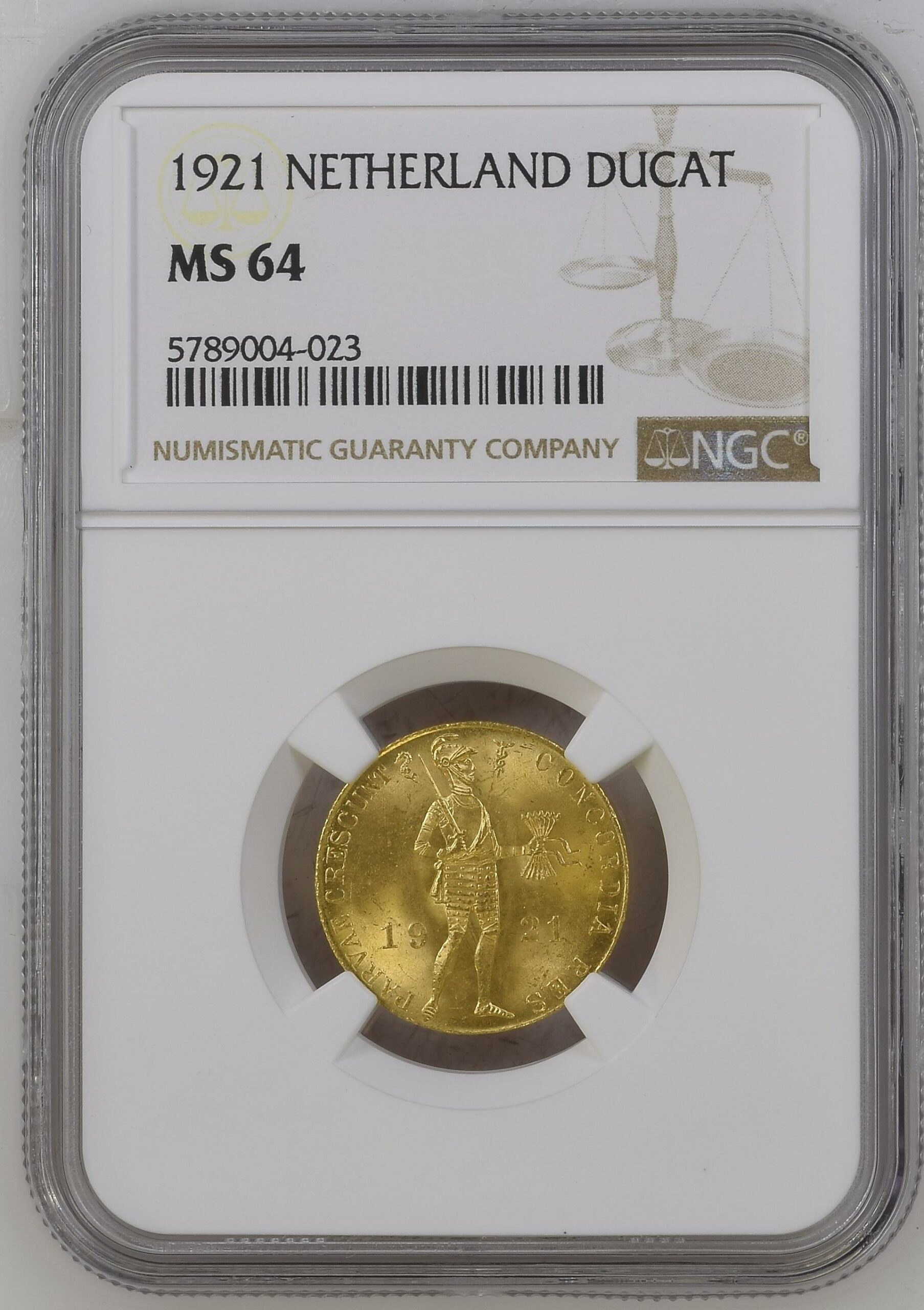 Gouden dukaat 1921 MS64 NGC Juliana Gouden dukaat 1921 MS64 NGC Juliana