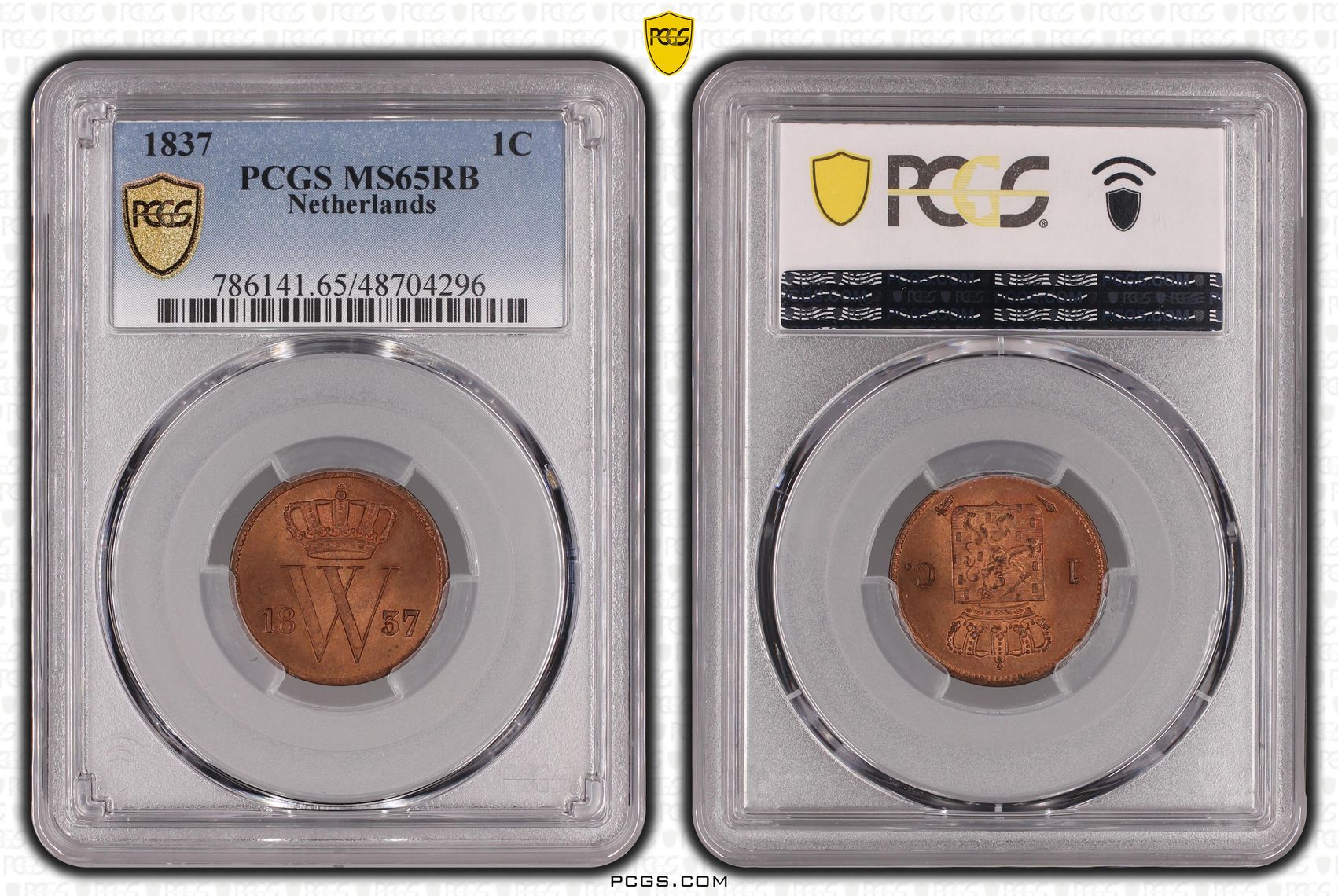 1 cent 1837 MS65 RB PCGS gecertificeerd 1 cent 1837 MS65 RB PCGS gecertificeerd