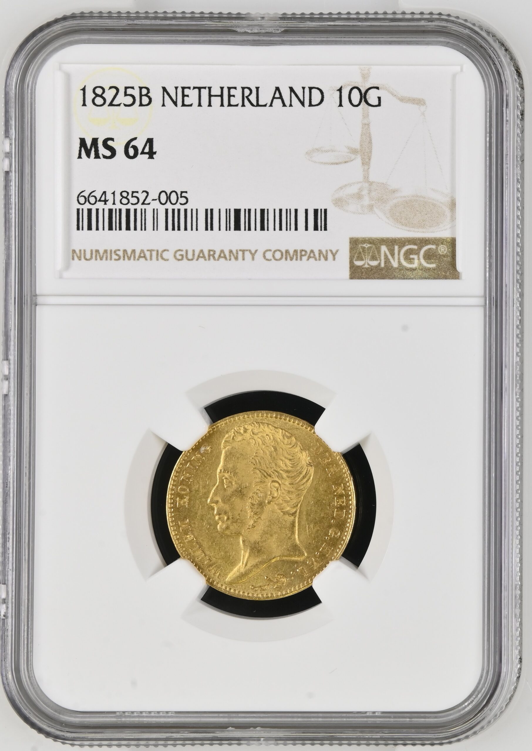 10 gulden 1825 Brussel MS64 10 gulden 1825 Brussel MS64