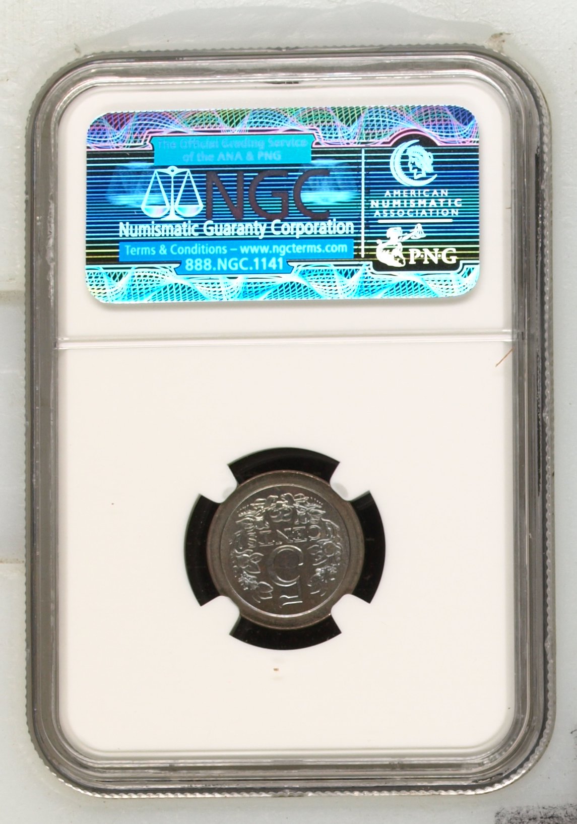 5 cent 1907 MS65 NGC Nachtkwartje slab 5 cent 1907 MS65 NGC Nachtkwartje