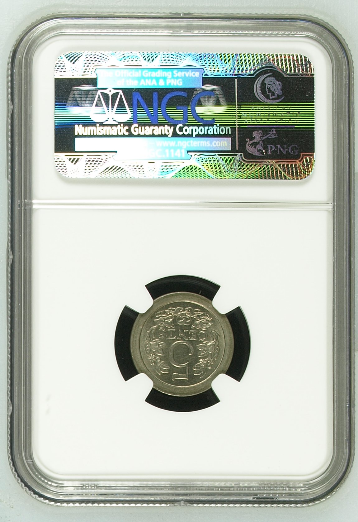 5 cent 1907 MS65 NGC R.L. LISSNER COLLECTION slab 5 cent 1907 MS65 NGC R.L. LISSNER COLLECTION