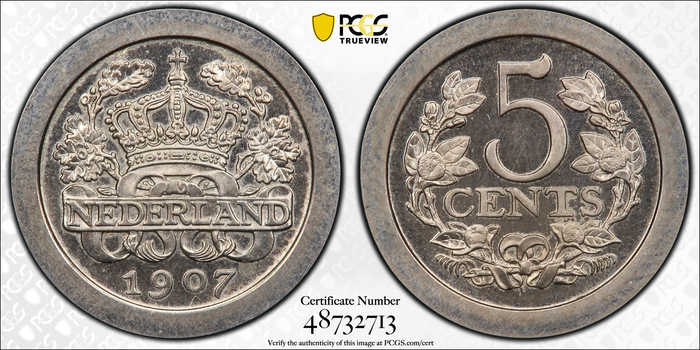 5 cent 1907 proof PR65 Beuth collection 5 cent 1907 proof PR65 Beuth collection