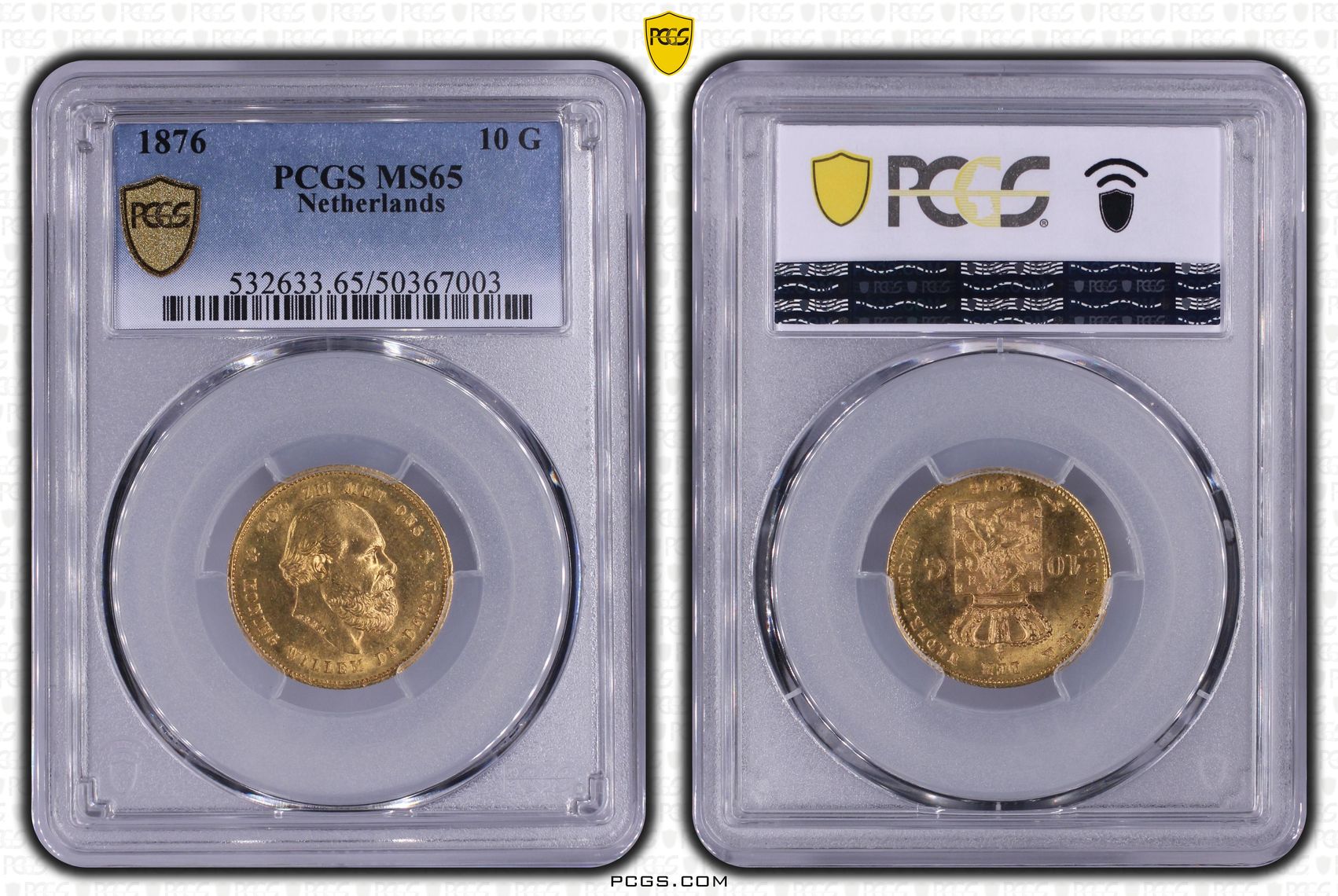 10 gulden 1876 MS65 PCGS 10 gulden 1876 MS65 PCGS
