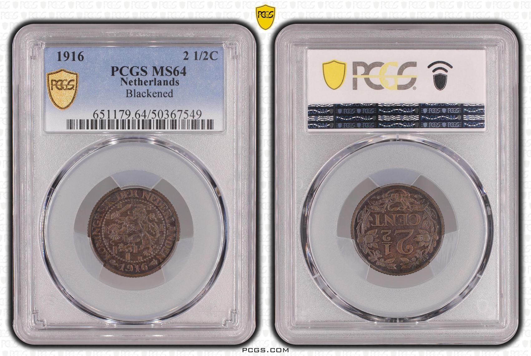 2.5 cent 1916 MS64 Blackened PCGS 2 1/2 cent 1916 MS64 Blackened PCGS
