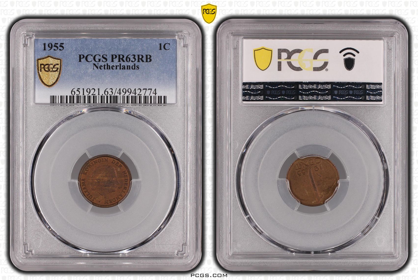 1 cent 1955 Proof PR63 RB PCGS 1 cent 1955 Proof PR63 RB PCGS