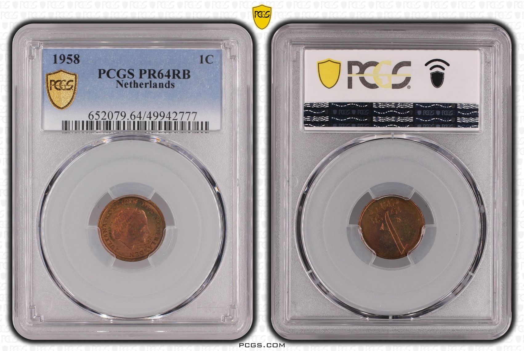1 cent 1958 Proof PR64 rb PCGS 1 cent 1958 Proof PR64 rb PCGS