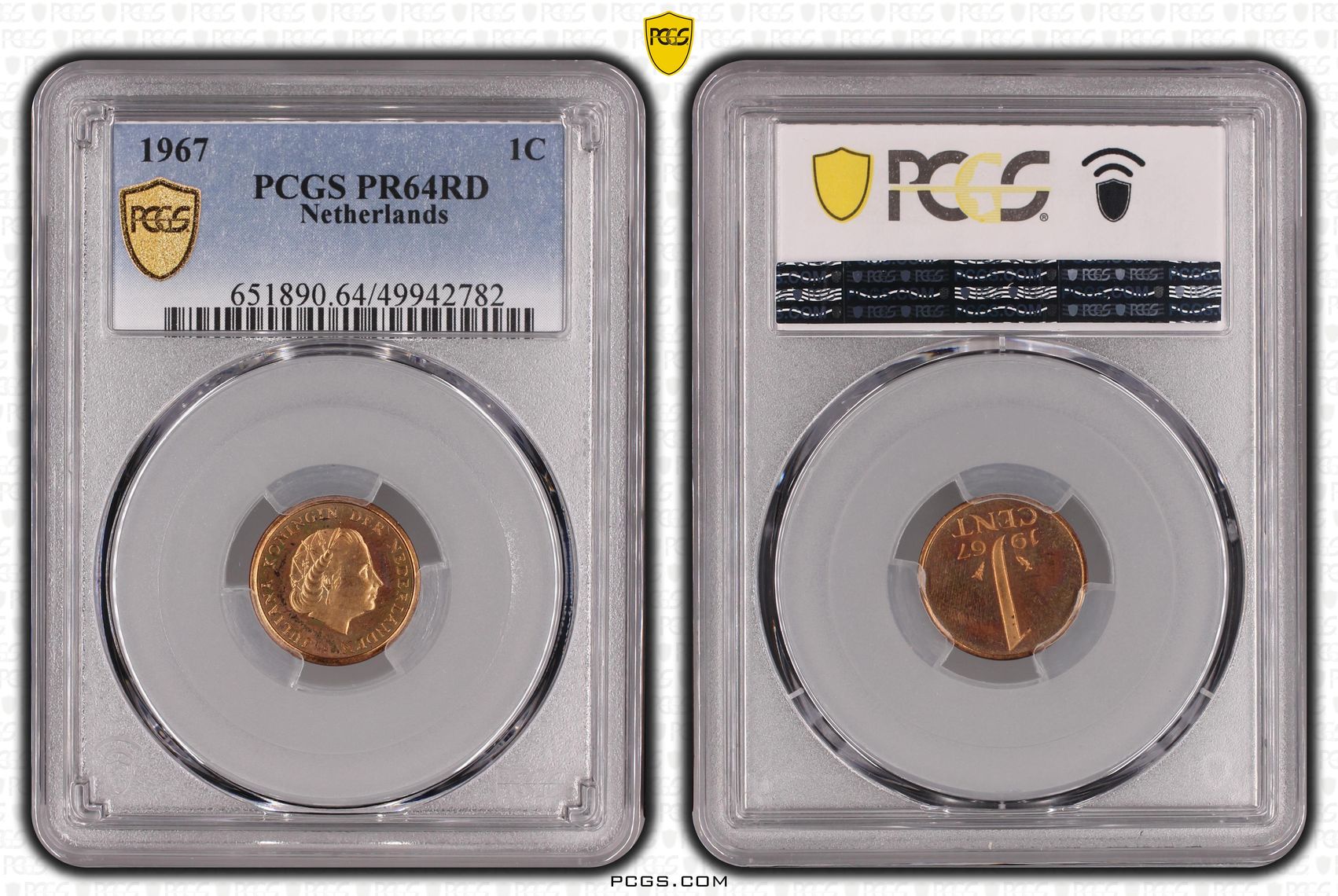 1 cent 1967 Proof PR64RD PCGS Top Pop 1 cent 1967 Proof PR64RD PCGS Top Pop