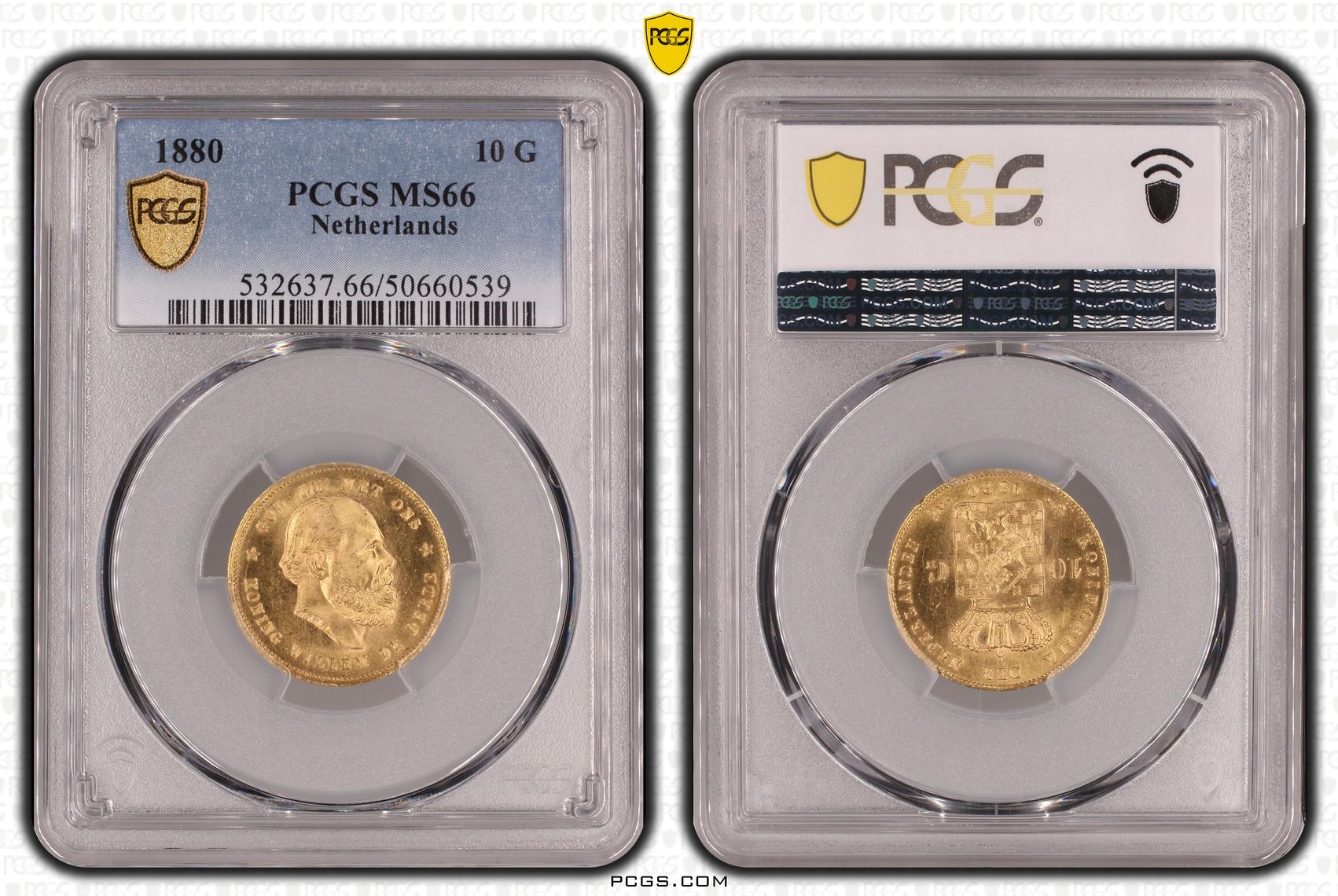 10 gulden 1880 MS66 PCGS.1 10 gulden 1880 MS66 PCGS
