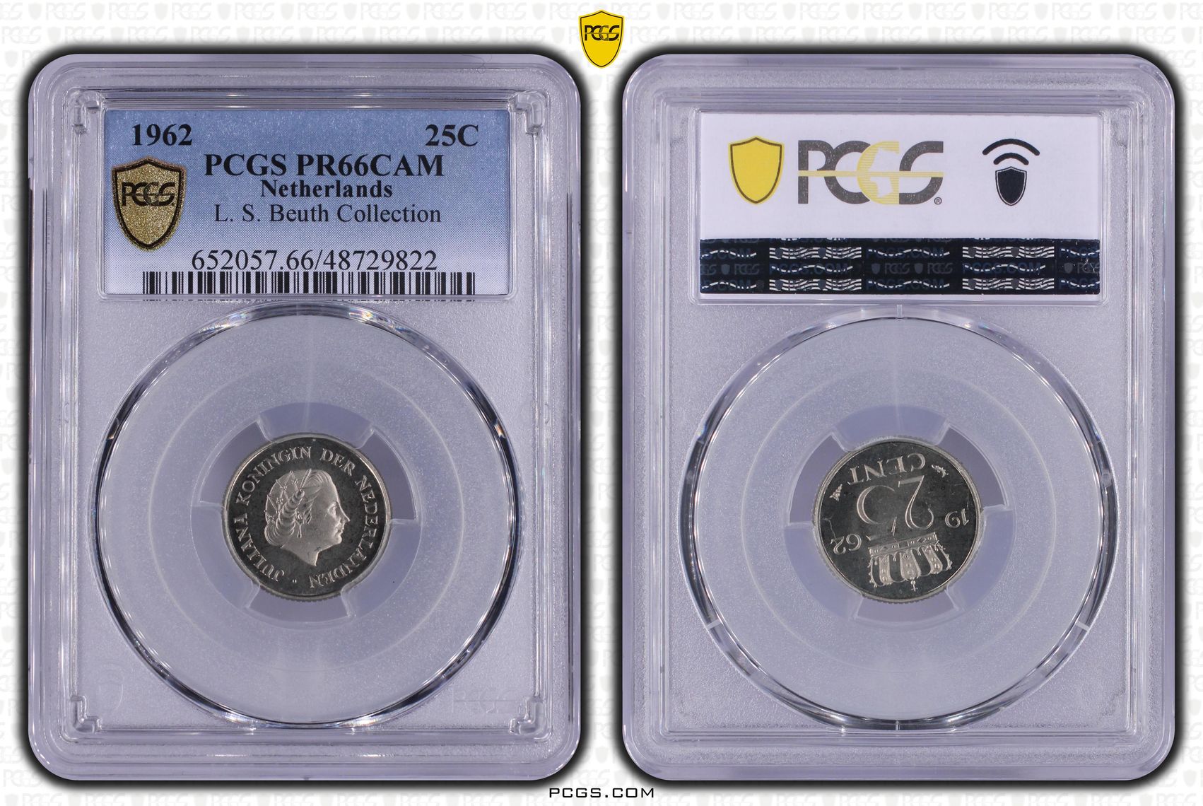 25 cent 1962 Proof PCGS PR66 Cam L.S. Beuth Collection 25 cent 1962 Proof PCGS PR66 Cam L.S. Beuth Collection