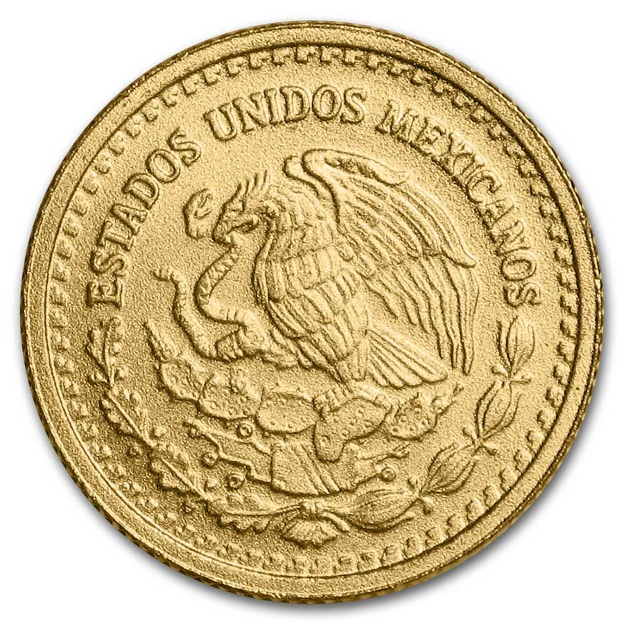 Gouden Mexican Libertad 0.05oz 2024 back 101munten Mexican Libertad 1/20 oz