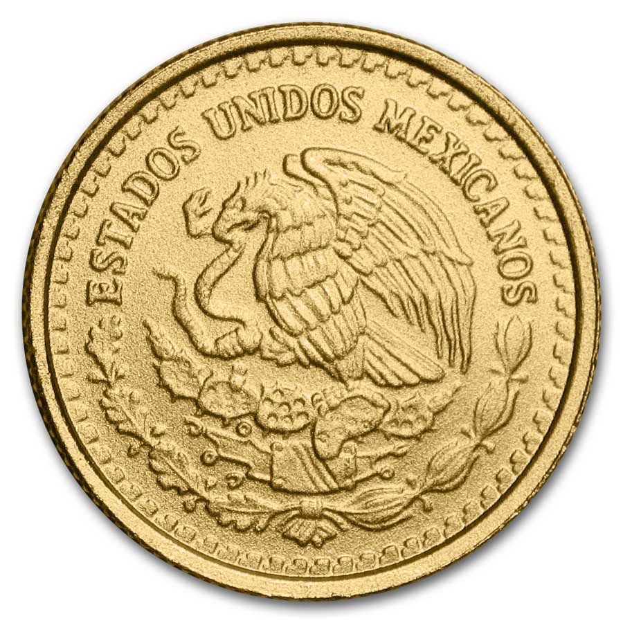 Gouden Mexican Libertad 0.1 oz 2024 back 101munten Mexican Libertad 1/10 oz