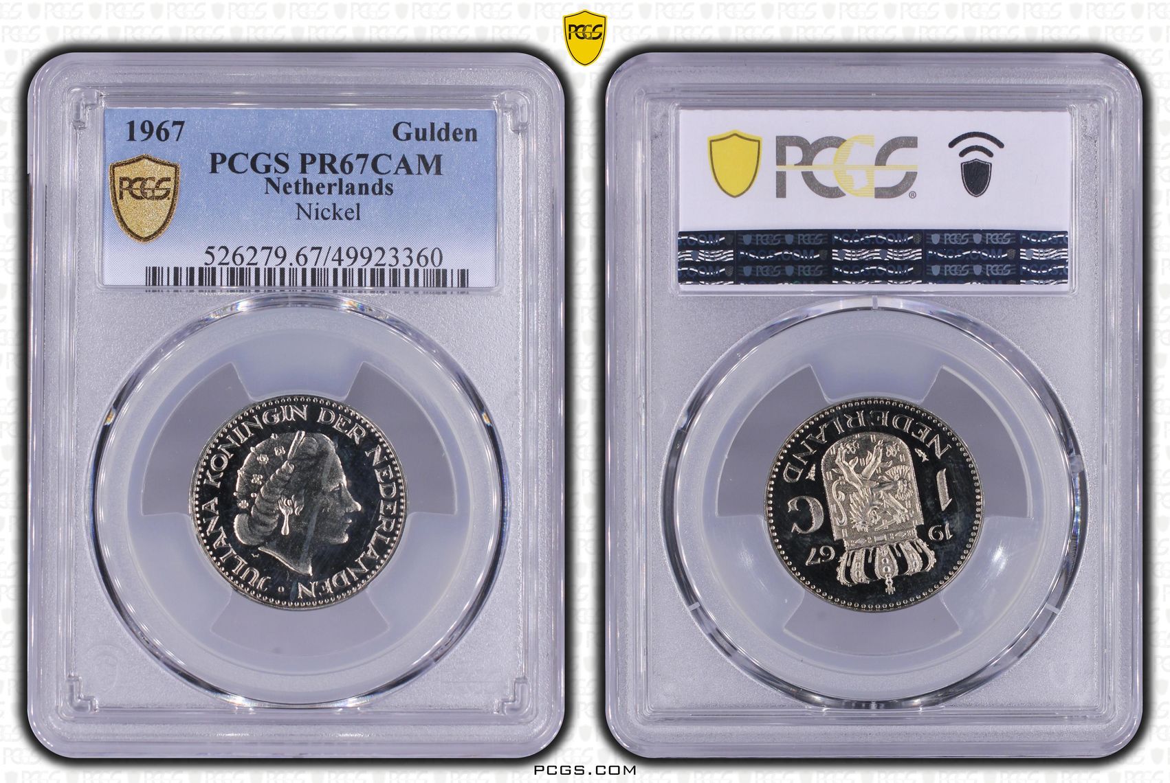 nikkelen 1 gulden 1967 Proof Pr67 Cam PCGS nikkelen 1 gulden 1967 Proof Pr67 Cam PCGS