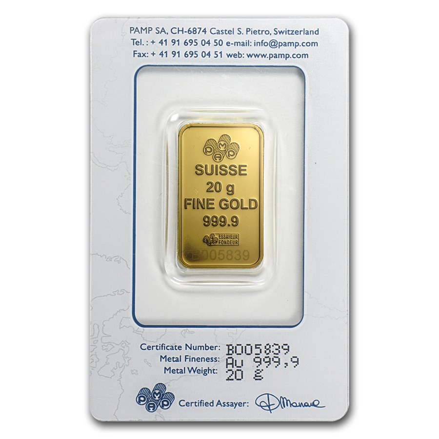 pamp suisse 20 gram roos goud - back pamp suisse