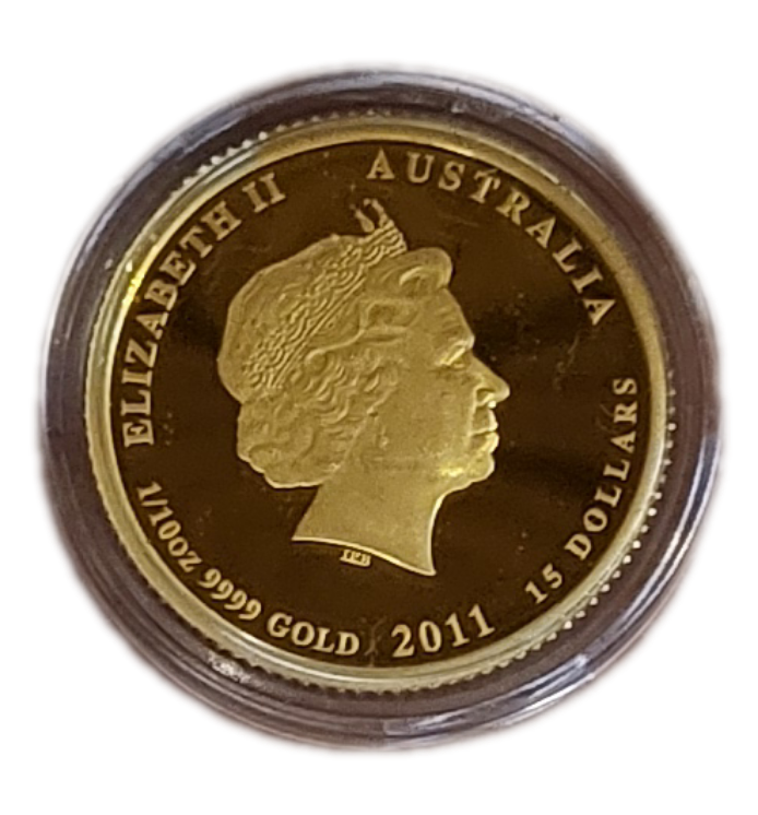 1.10year of the rabbit goud proof -back