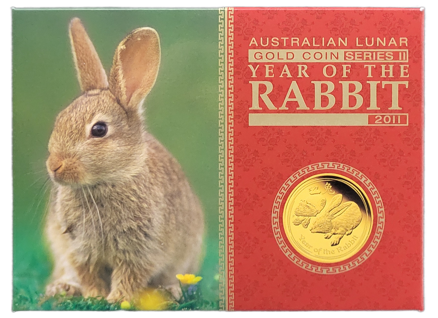 1.10year of the rabbit goud proof -box