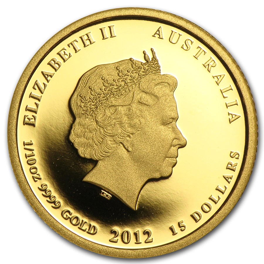 year of the dragon L-II 1.10 oz goud proof -back