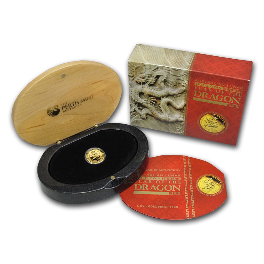 year of the dragon L-II 1.10 oz goud proof -set year of the dragon