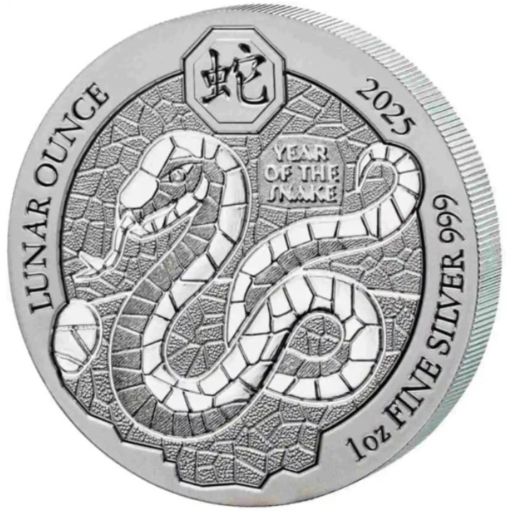 Rwanda-Lunar-Year-of-the-Snake-1-oz-Silver-2025 Ruanda Lunar Snake 2025 1 oz