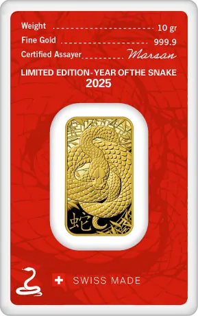10 Gram Goudbaar Argor-Heraeus Year of the Snake