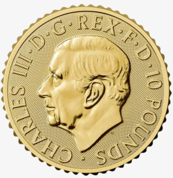 Gouden Britannia 0.1 oz 2025 back 101munten Gouden Britannia 1/10 oz 2025