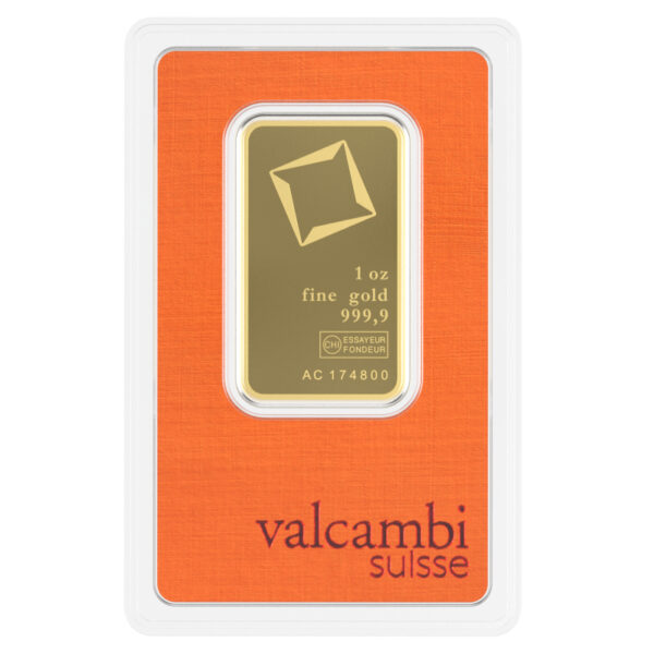 1 oz goudbaar Valcambi (met certificaat)