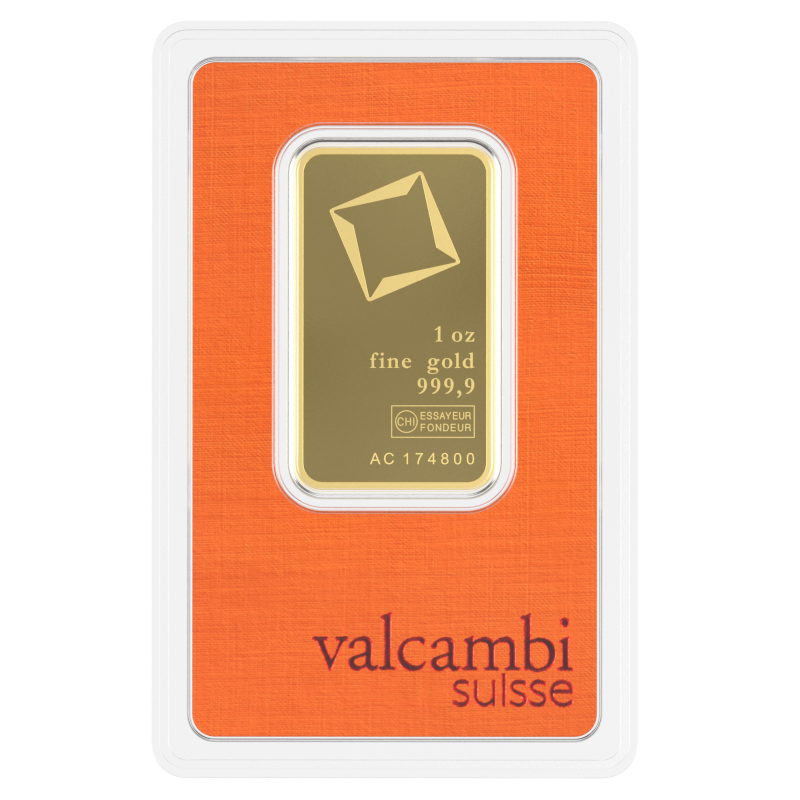 1 oz goudbaar Valcambi 1 oz goudbaar Valcambi (met certificaat)