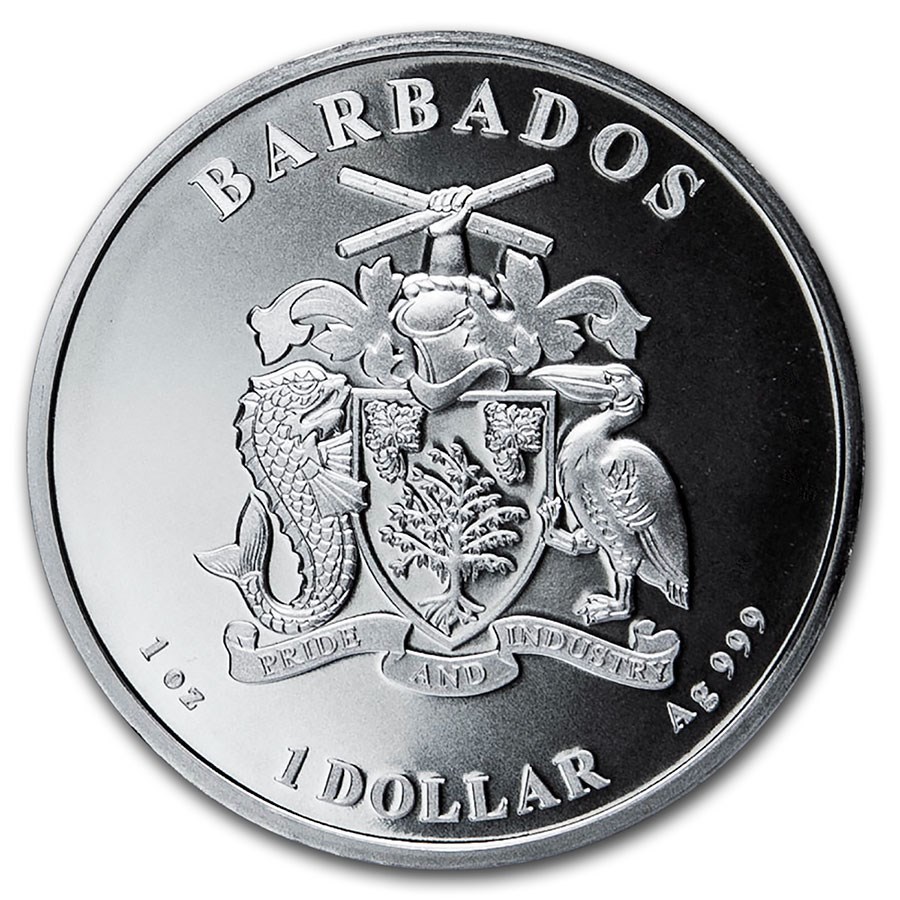 Barbados Seahorse 1 oz 2020 back 101munten seahorse
