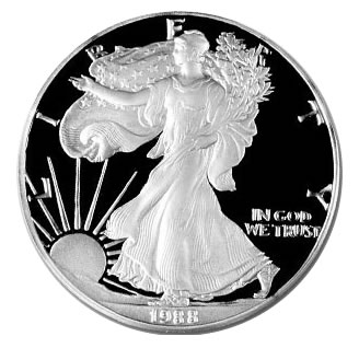 American Eagle 1 oz 1988 PROOF zilver