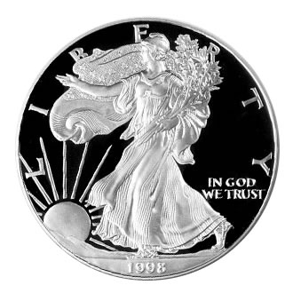 American Eagle 1 oz 1998 PROOF zilver