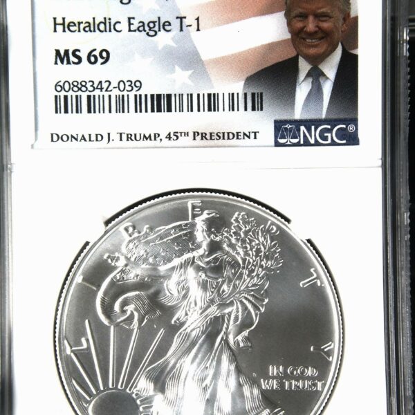 American Eagle 1oz Type I 2021 NGC MS69 Trump label
