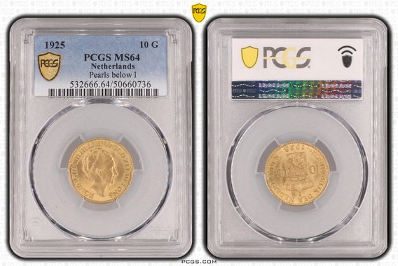 Gouden 10 gulden serie 1911-1933 9 slabs-1925i