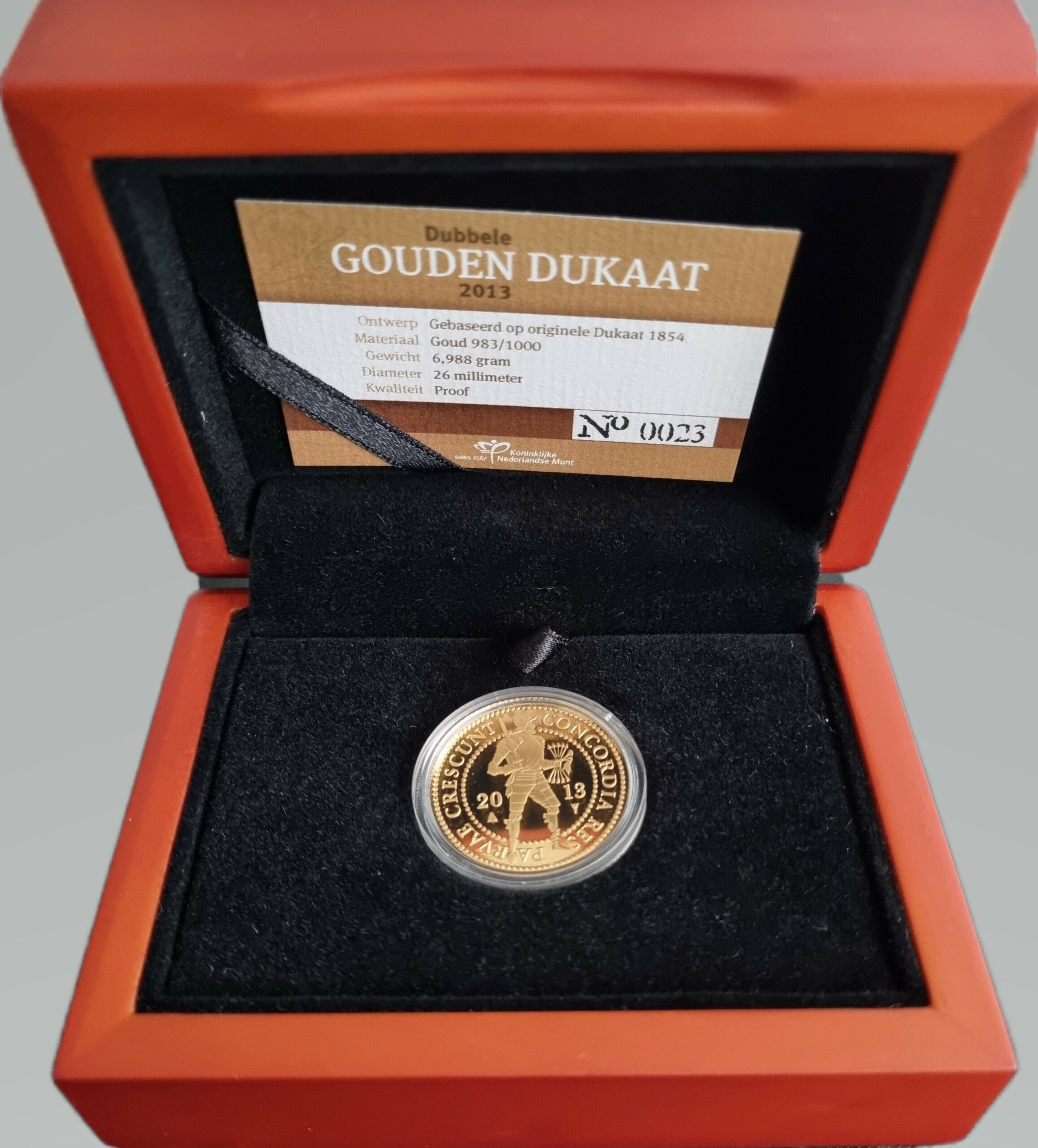 Gouden dubbele dukaat 2013 box open 101munten Dubbele Gouden Dukaat 2013