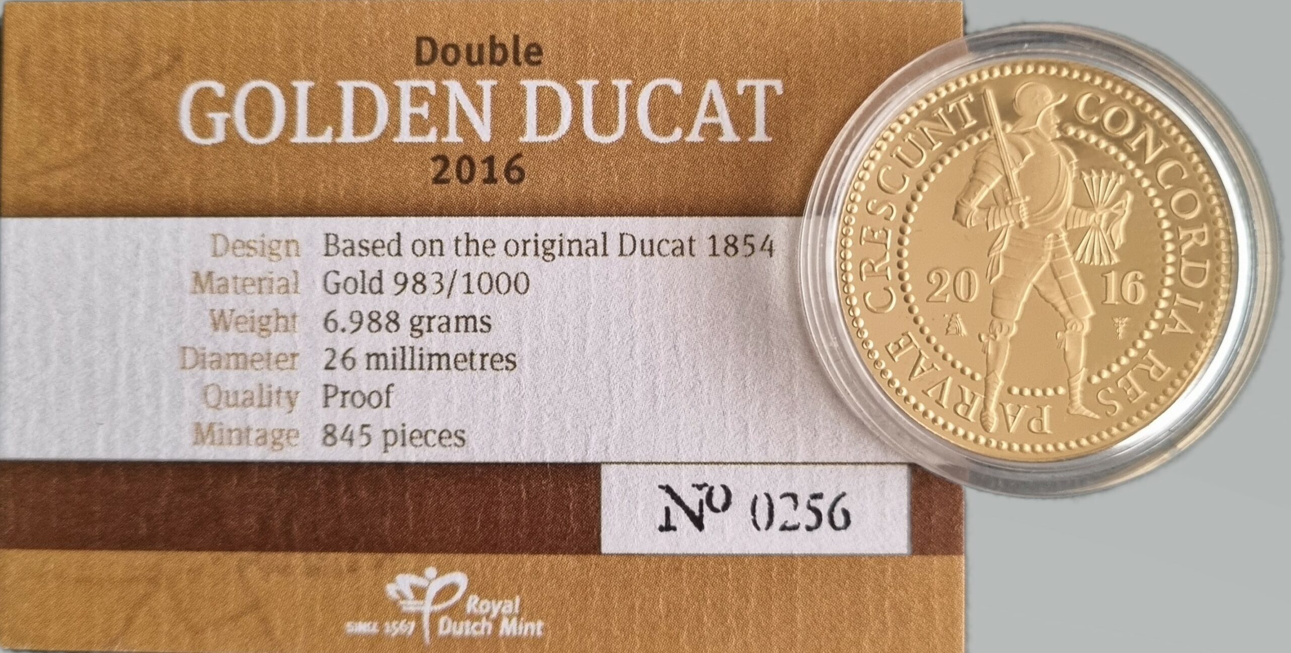 Gouden dubbele dukaat 2016 cert 101munten Dubbele Gouden Dukaat 2016