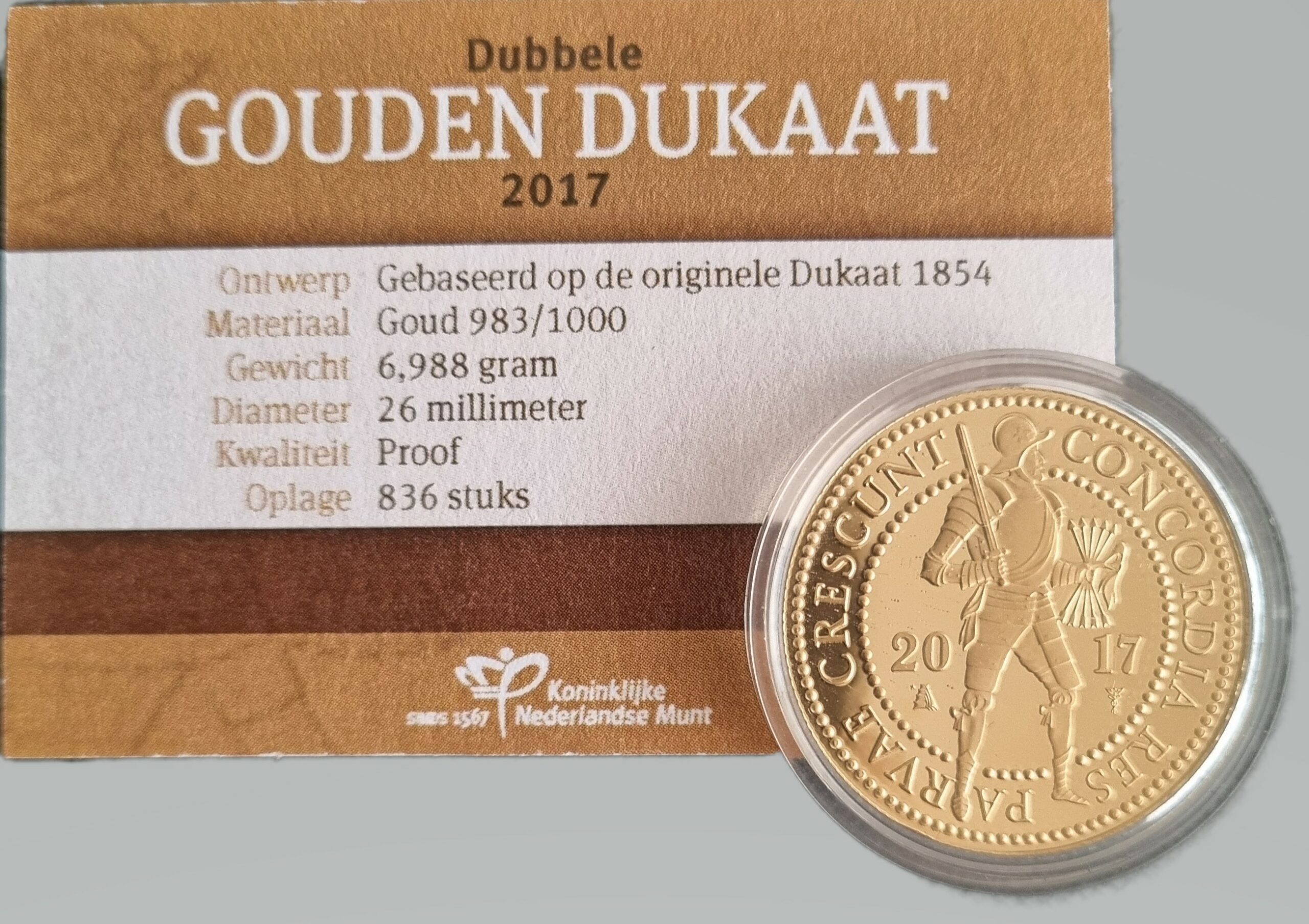 Gouden dubbele dukaat 2017 cert 101munten Dubbele Gouden Dukaat 2017