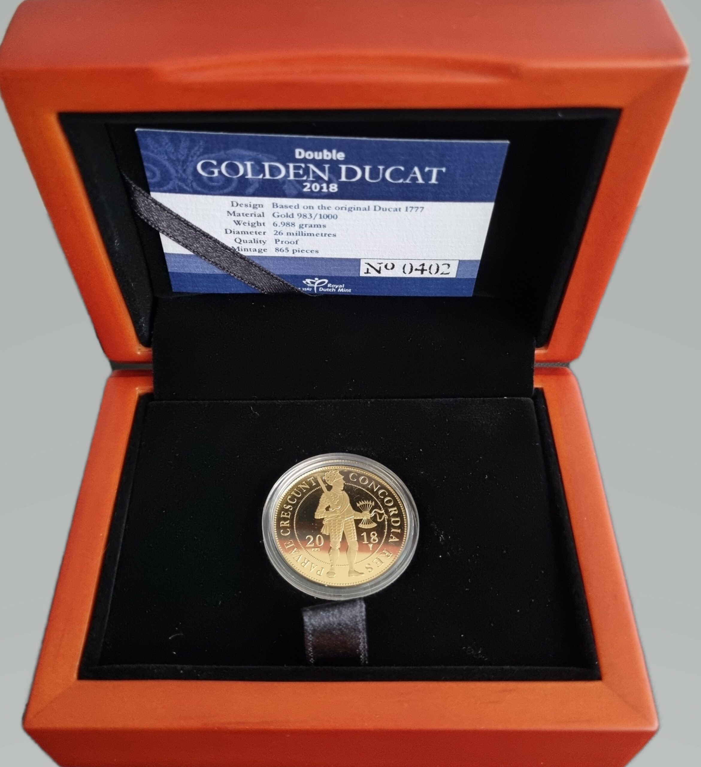 Gouden dubbele dukaat 2018 box open 101munten Dubbele Gouden Dukaat 2018