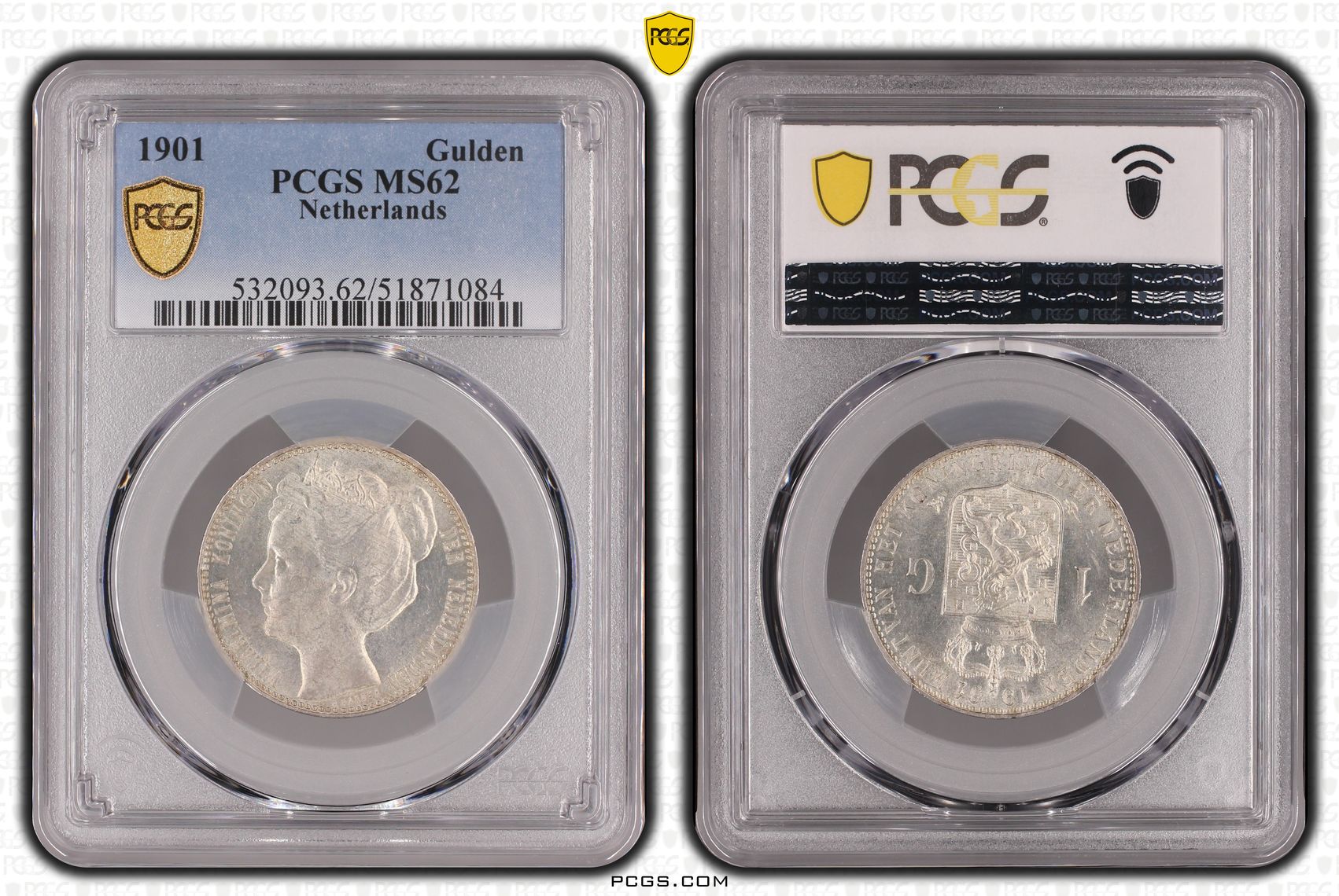 1 gulden 1901 MS62 PCGS 1 gulden 1901 MS62 PCGS