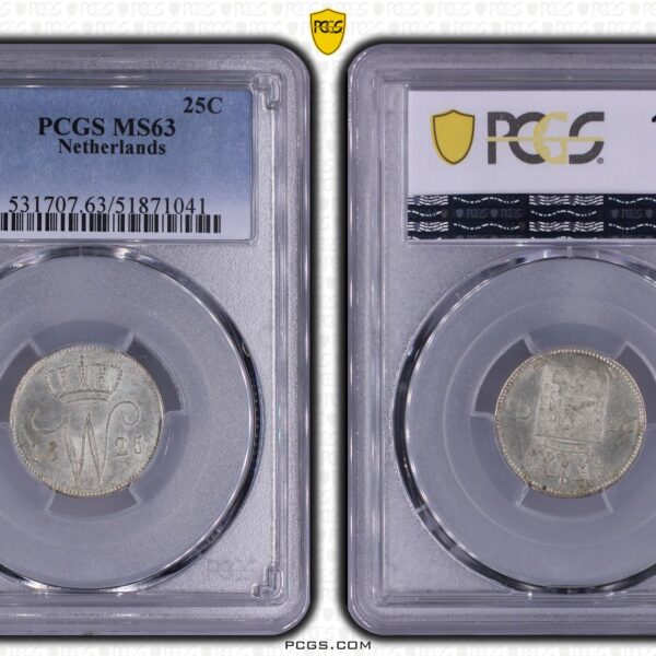 10 cent 1825 Utrecht MS63 PCGS