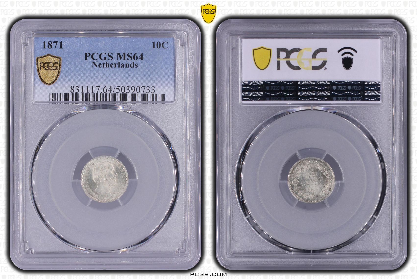 10 cent 1871 MS64 PCGS 10 cent 1871 MS64 PCGS