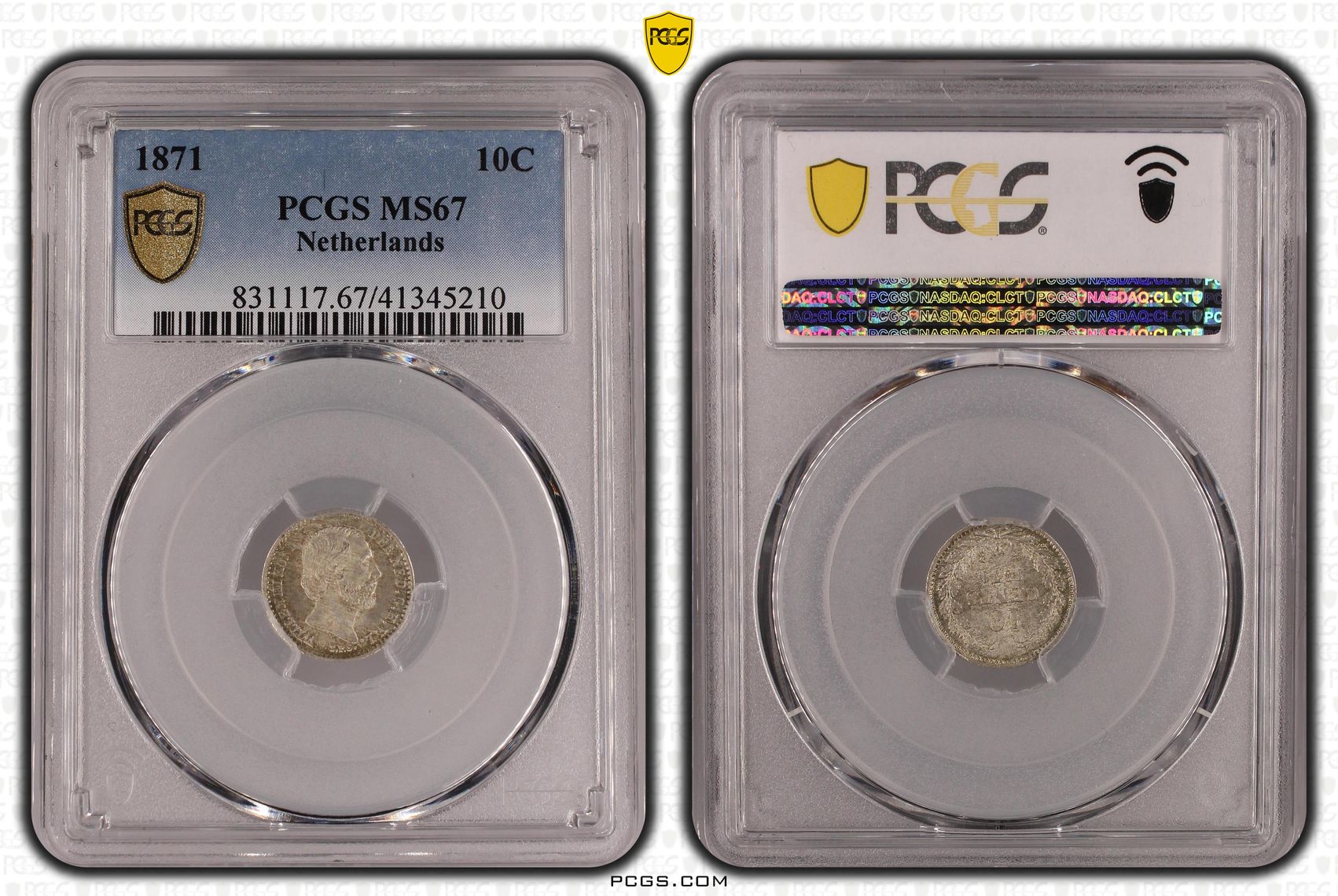 10 cent 1871 MS67 PCGS 10 cent 1871 MS67 PCGS